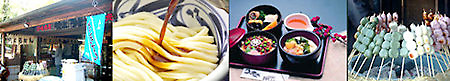 吹上亭の名物　うどん　団子